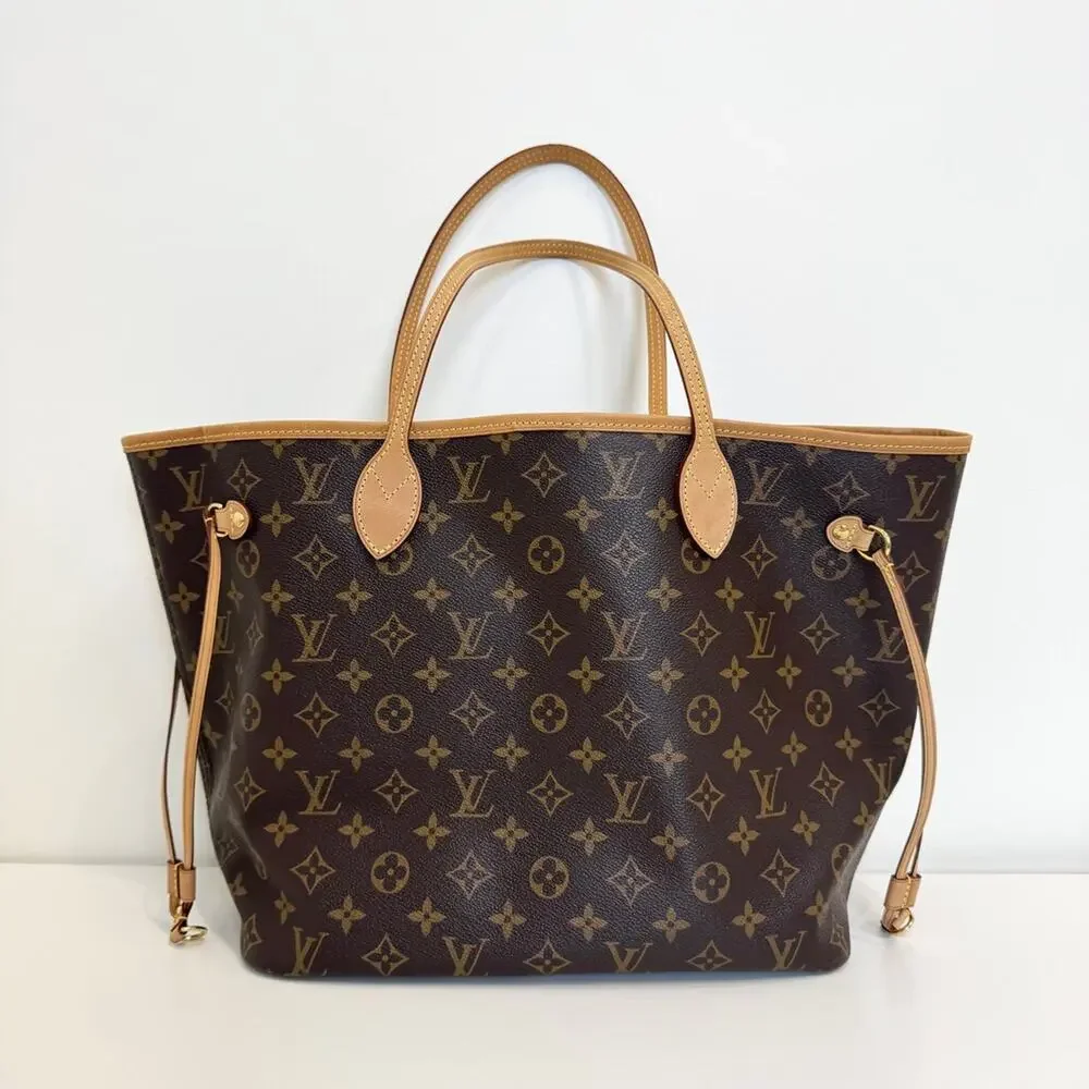 Louis Vuitton Monogram Cherry Neverfull MM Tote w/ Pouch Red Lining LV Logo Bag